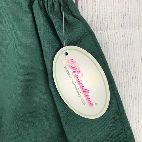 NWT ROSALINA COLLECTIONS Mummy Duck Green Smocked Kicker Set - Picture 6 of 8